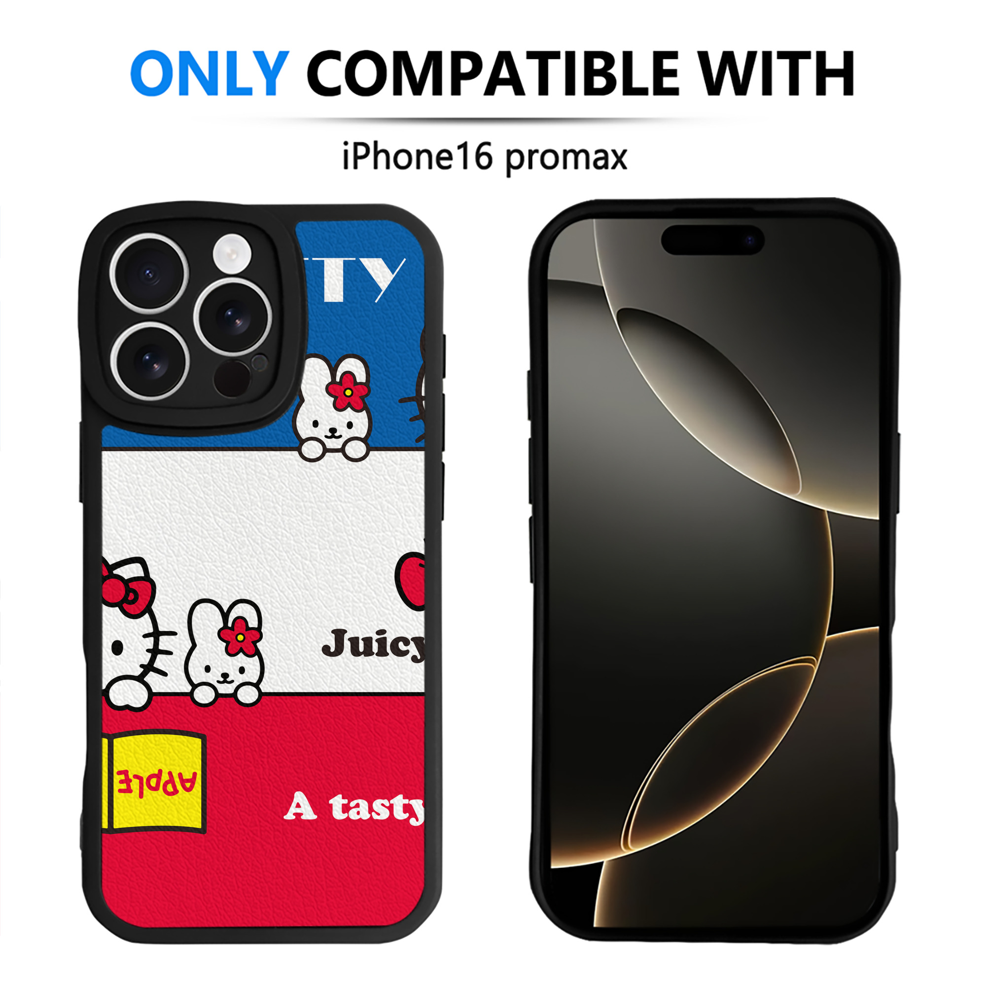（画像用） Hello Kitty ハローキティ 【iPhone 16シリーズ対応】シリコンスマホケース（レザー調） 材質：シリコン